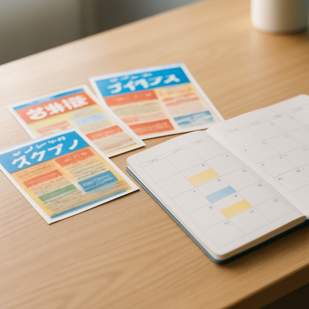 忘年会・新年会の告知時期を検討する販促物とカレンダー