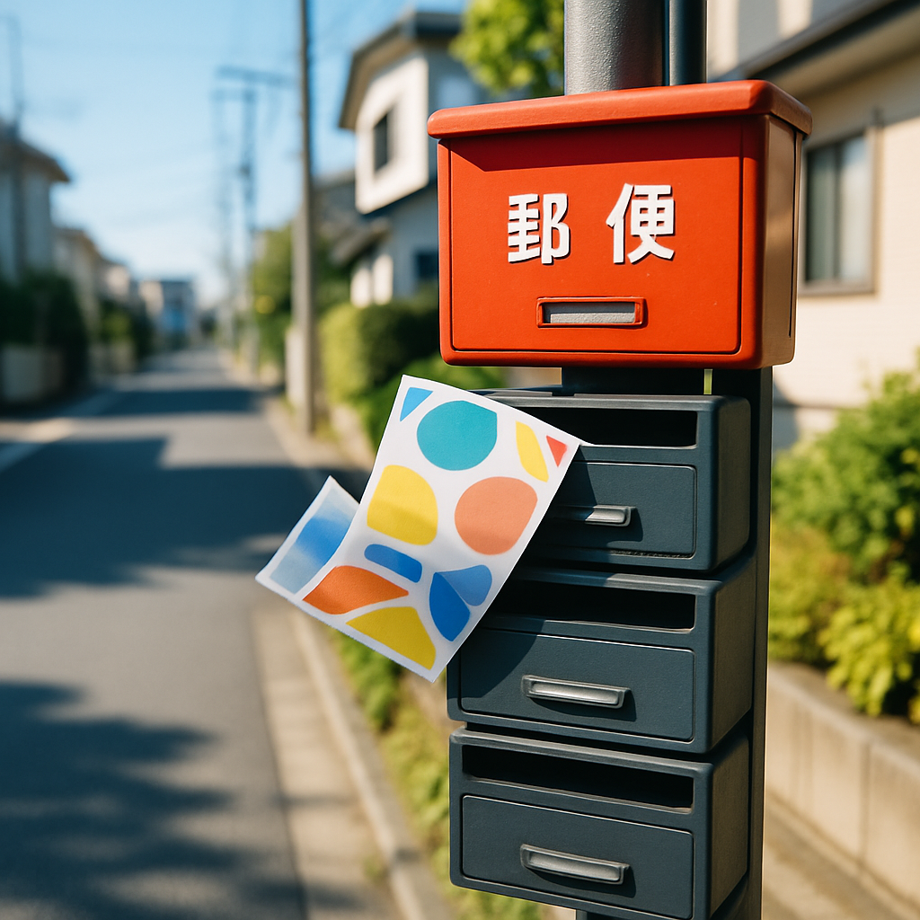 地域の郵便受けに投函された求人フリーペーパー